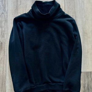 Victoria’s Secret Pink Size M Black Sherpa lined Cowl Neck Sweatshirt